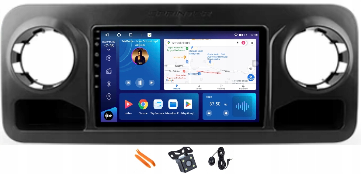 Rádio Android Gps M8120 Qled Carplay Lte Mercedes Sprinter W907 18-24