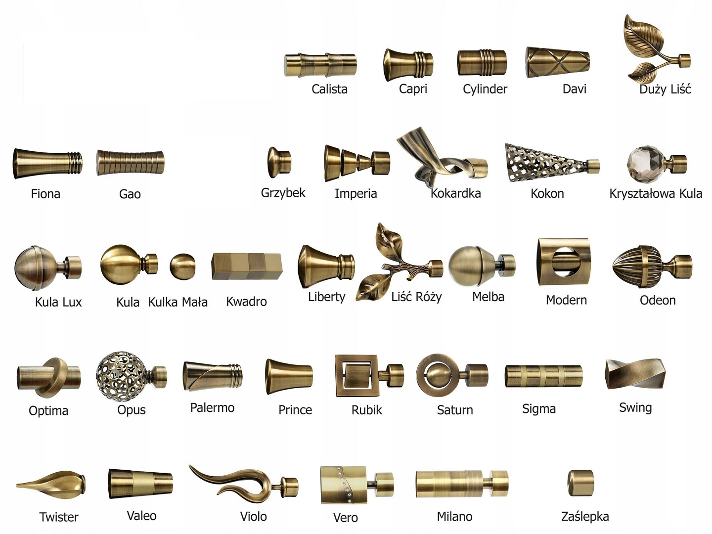 KARNISZE LUXURY METAL KARNISZ PODWÓJNY 19+19 / 260 Rodzaj karnisza podwójny