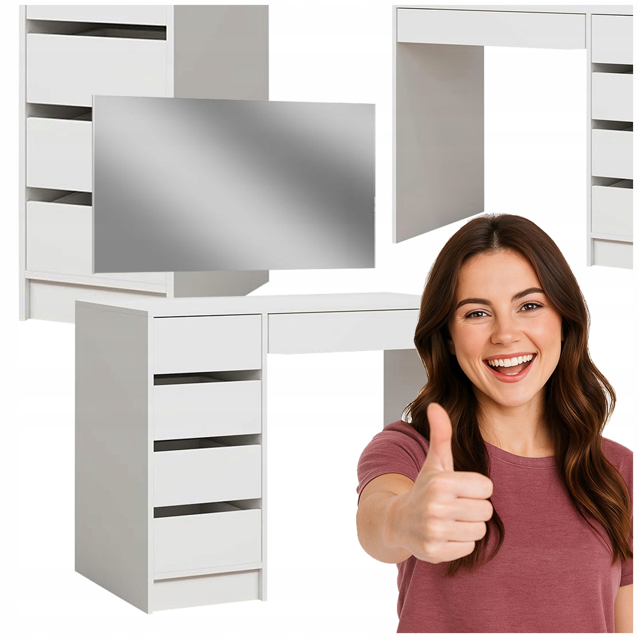 Toaletka S Zrkadlom Toaletka Pre Dievčatko Biela Kozmetický Stolík