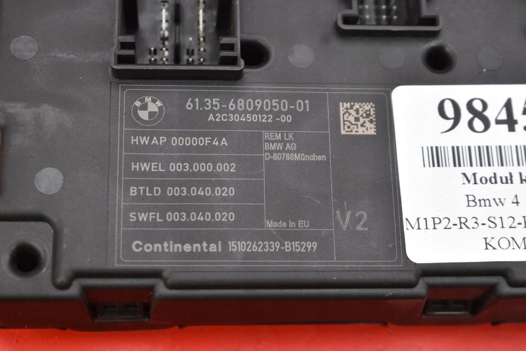 Unité commande confort 6809050 A2C30450122 BMW 4 F36 13-17