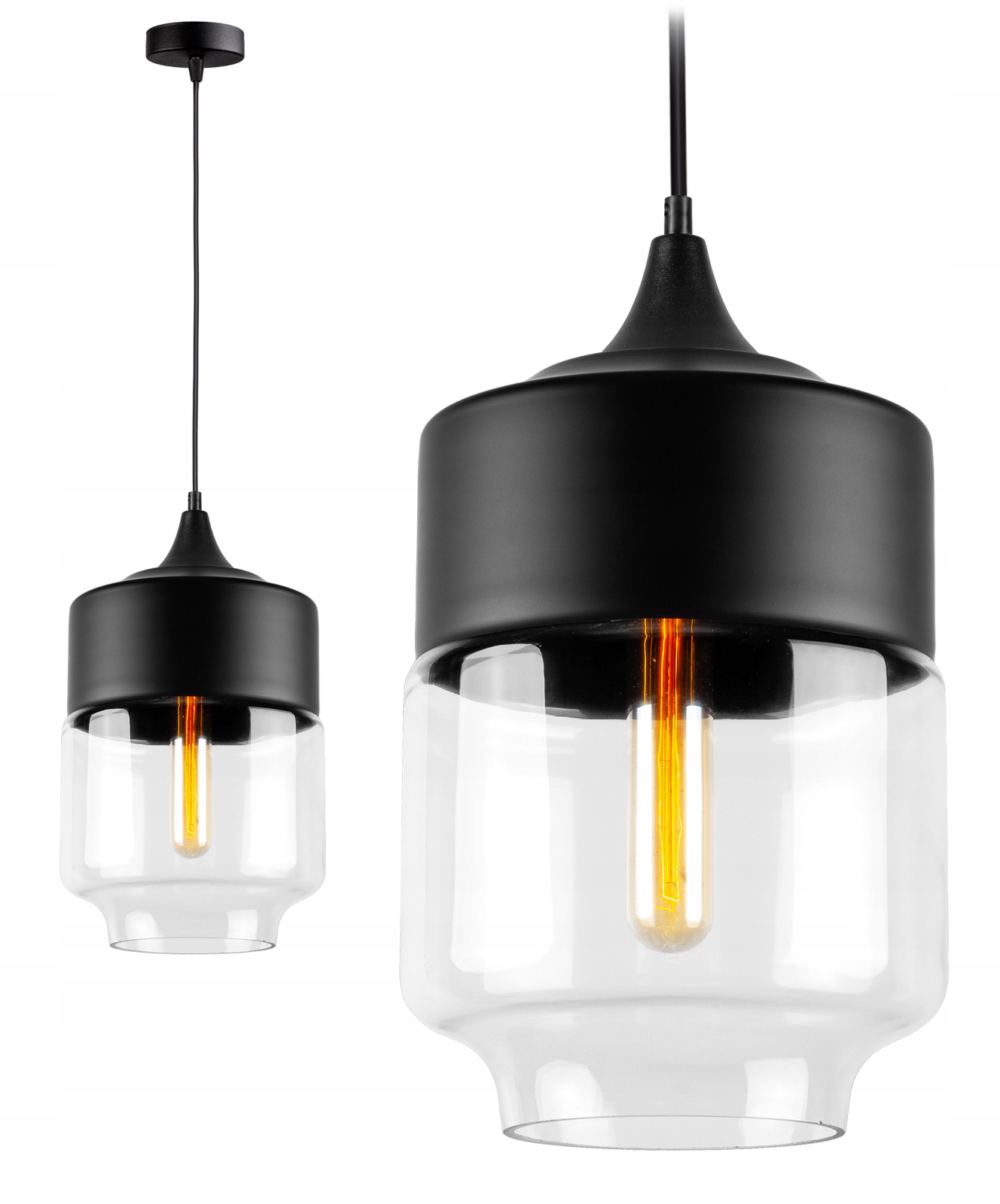 SZKLANA LAMPA WISZĄCA SUFITOWA ŻYRANDOL PLAFON LED