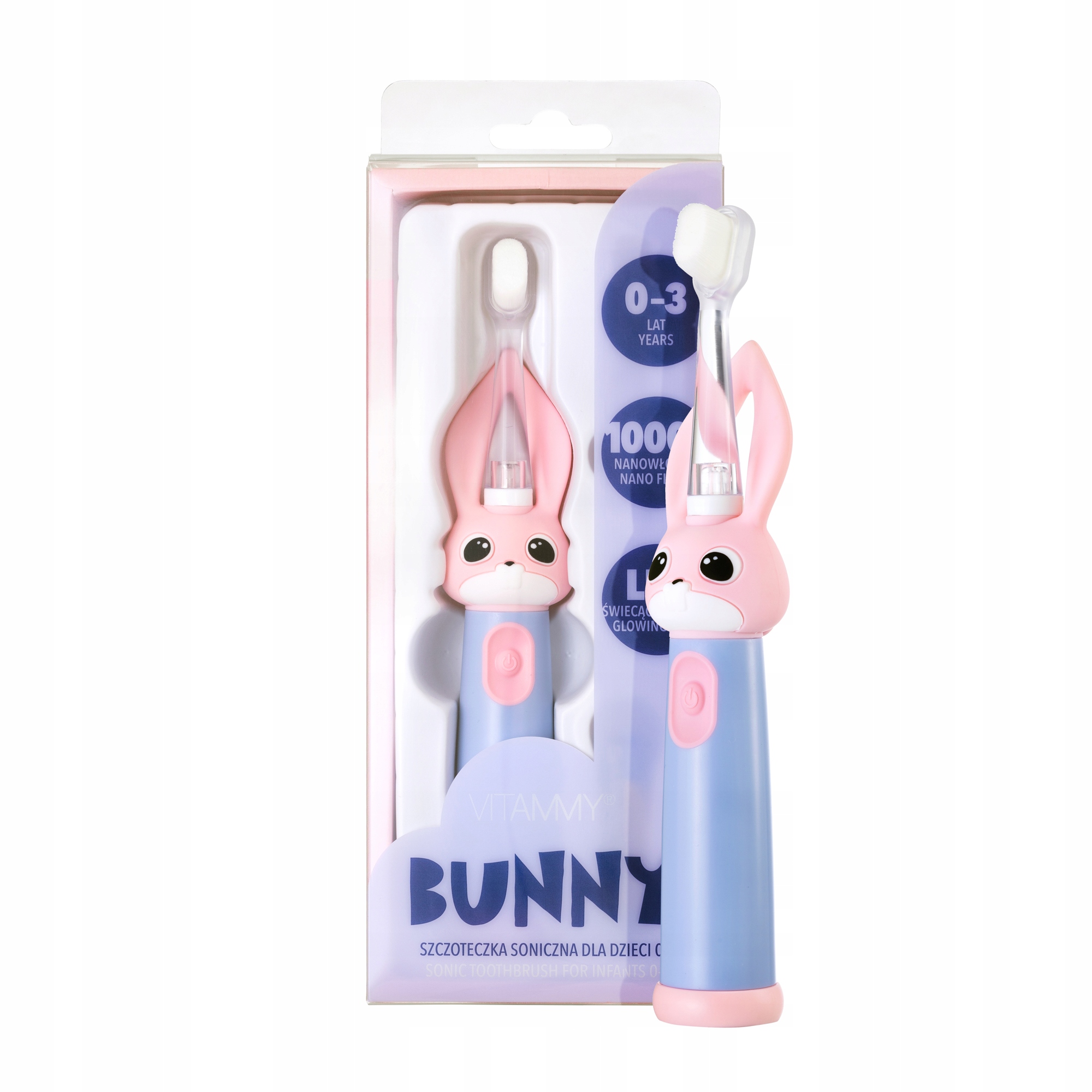 

Szczoteczka Soniczna Dla Dzieci Vitammy Bunny Pink