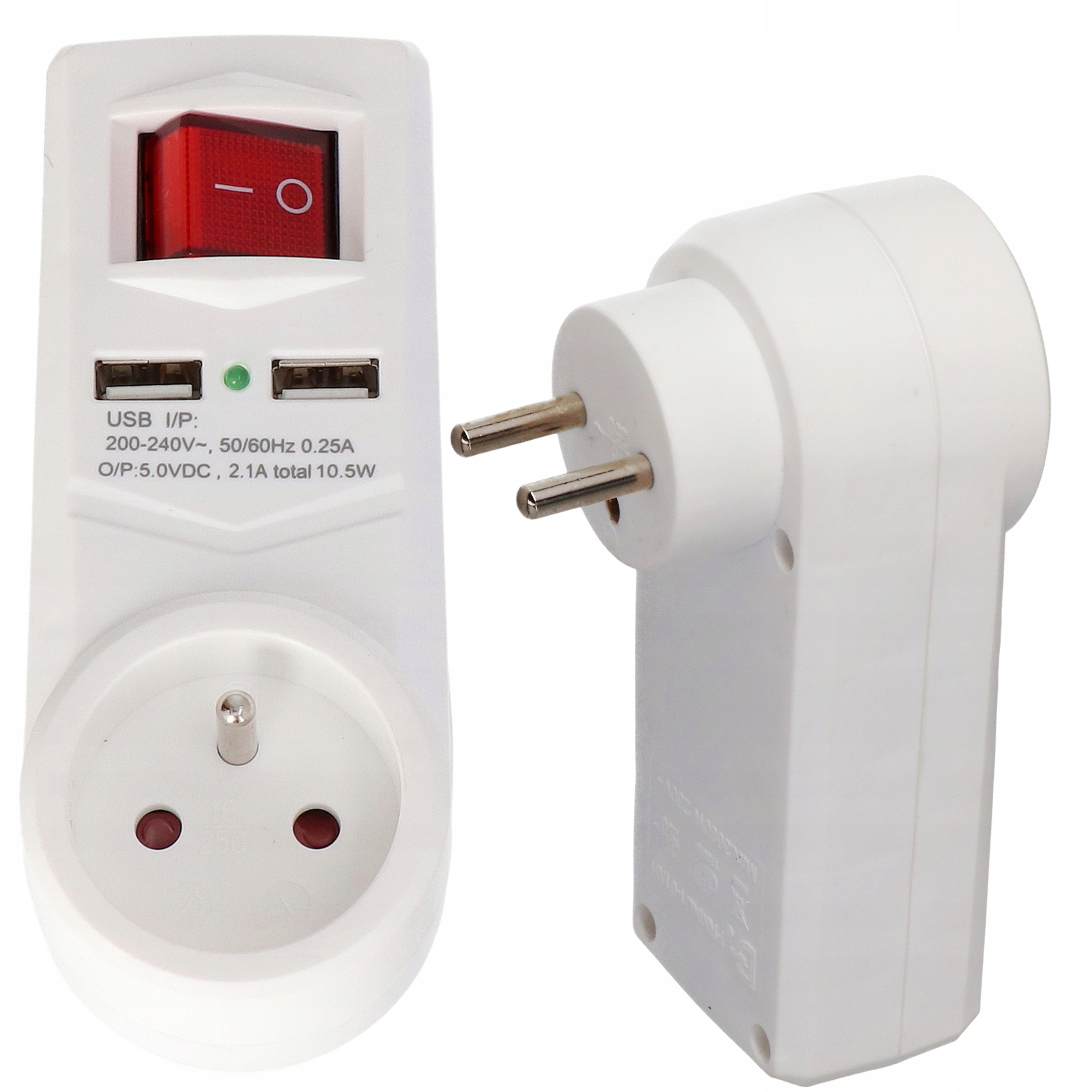 Faster Tools rozgałęźnik z przełącznikiem USB 2x16