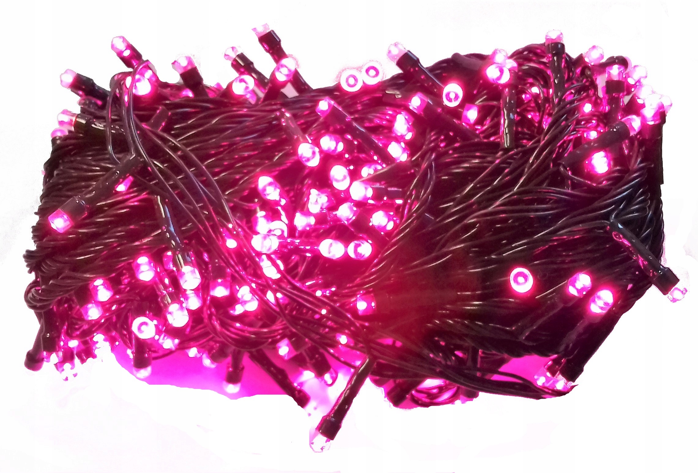 

Lampki światełka choinkowe 100 Led różowe