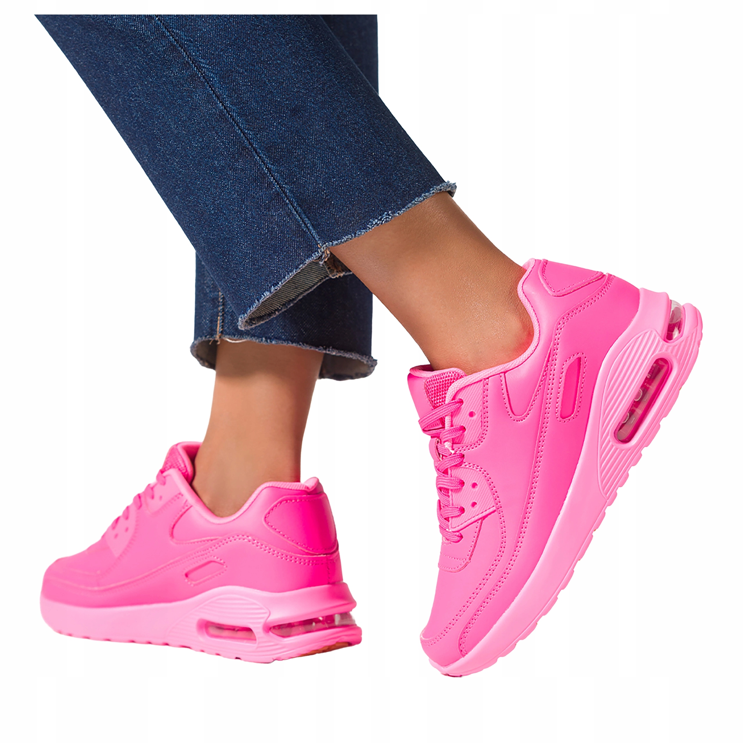 Fuchsiové tenisky Dámské Sportovní Ozdobné Koturn Šněrovací Pohodlné r 39