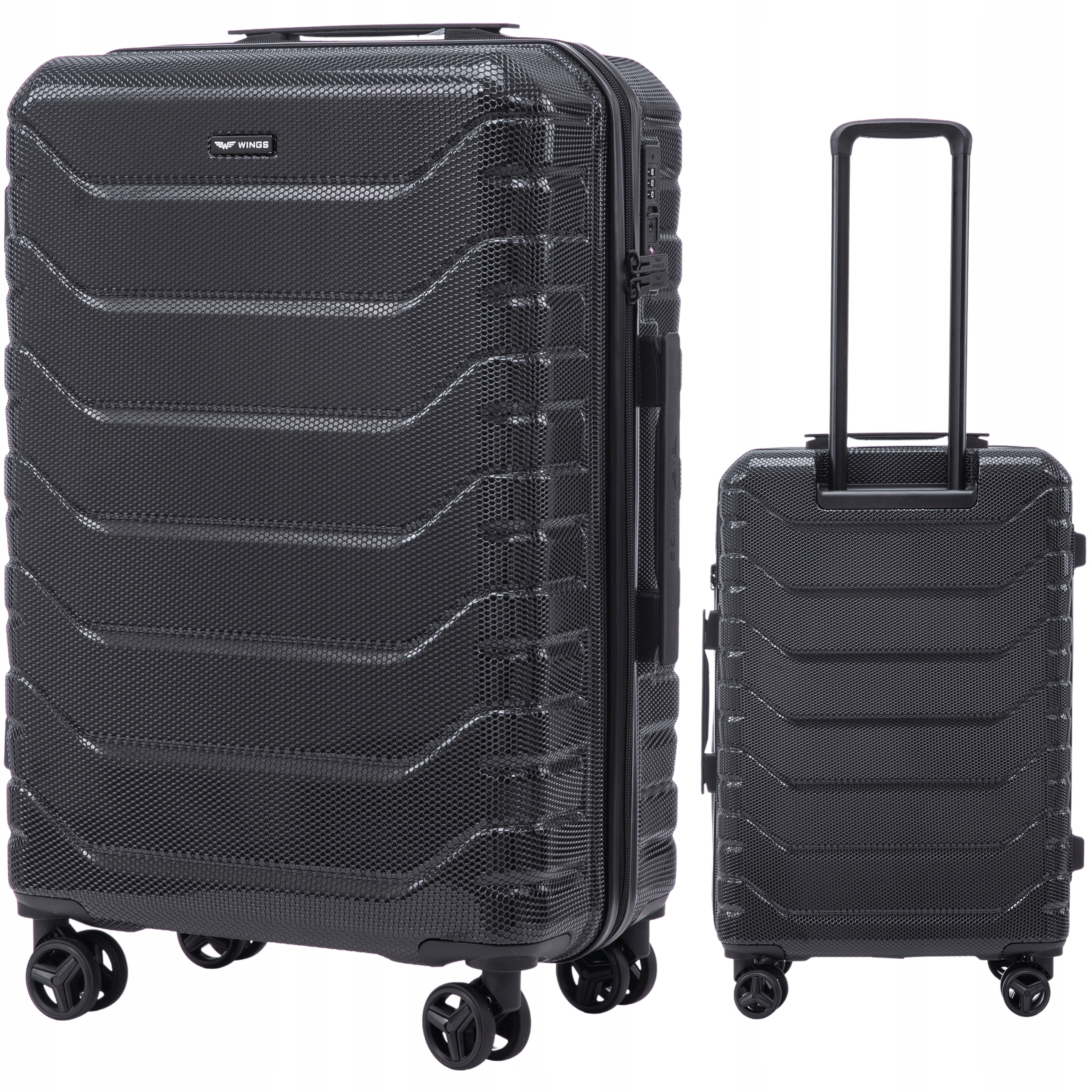 Střední kufr Registrované zavazadlo Wings Crake, prostorný, Tvrdý polykarbonát