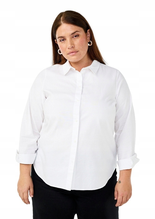 Knoflíky Bavlněná Košile Zizzi Bavlna 065A 46