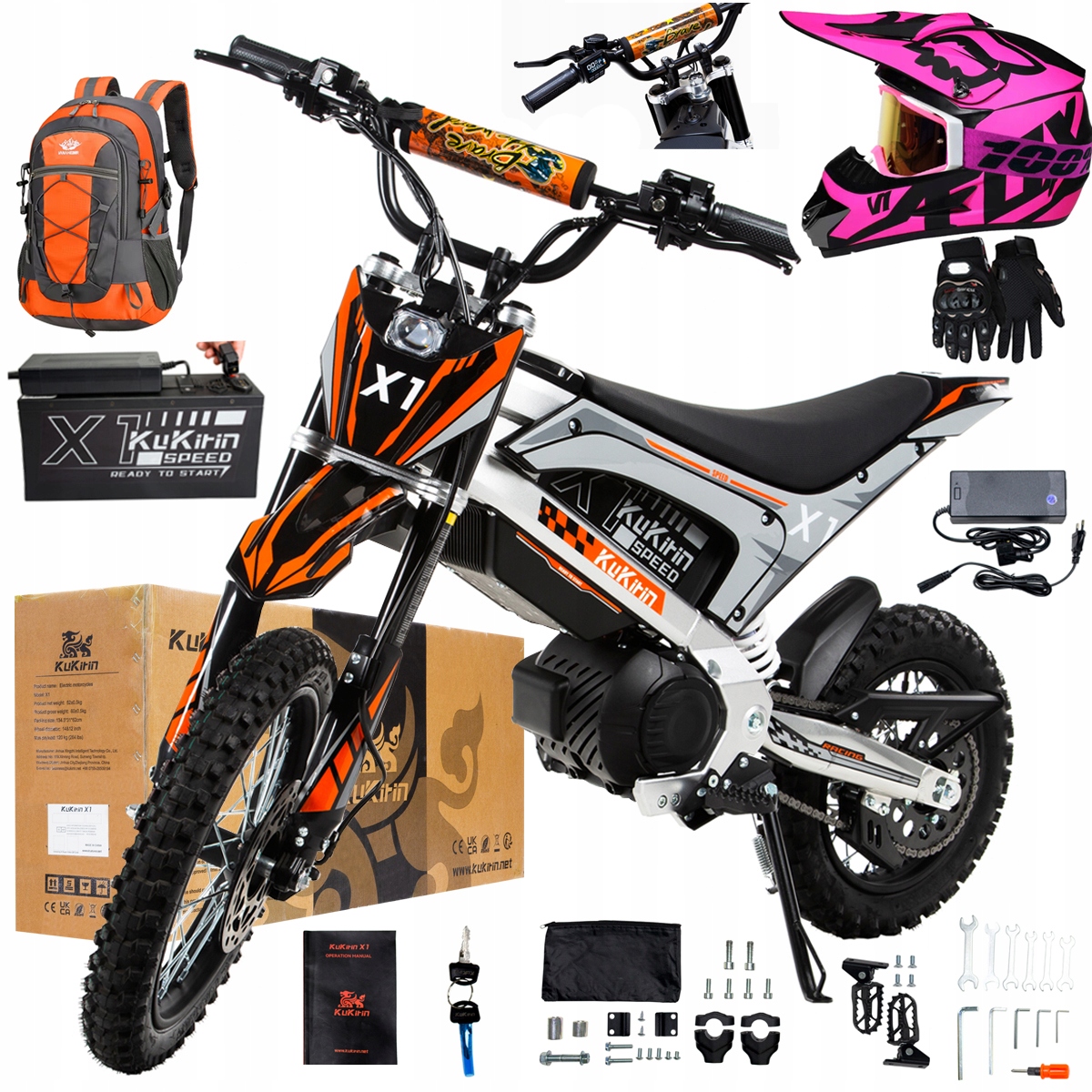 Kukirin X1 2026 Nové terénní elektrické vozidlo 2000W50KM/H 48V20.8Ah 14''