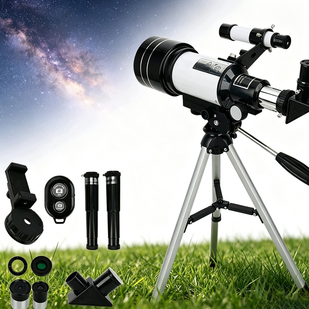 Astronomický Teleskop 70 MM 15-150X S Chytrým Telefonem Pro Děti I Dospělé