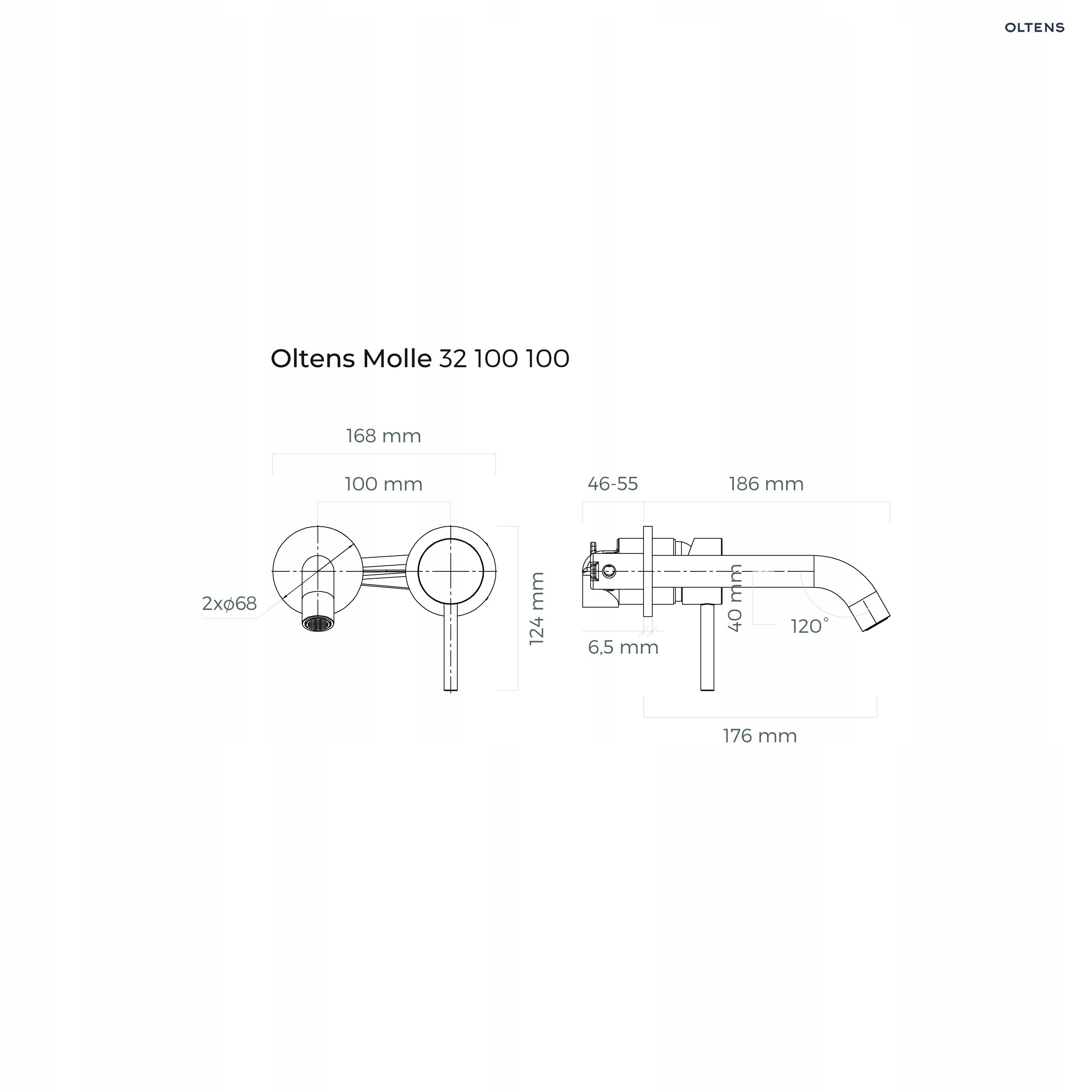 OLTENS MOLLE bateria umywalkowa podtynkowa, czarna EAN (GTIN) 5903003004813