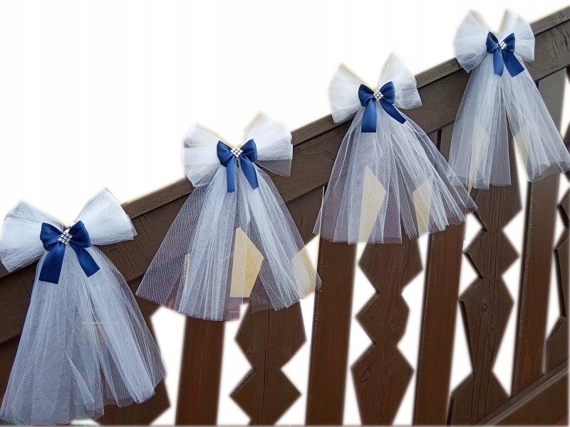 

DSK8 Kokardy 4szt do dekoracji samochodu kościoła