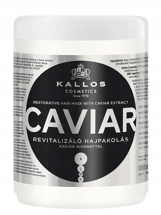 KALLOS MASKA Z KAWIOREM REWITALIZUJĄCA 1000 ML