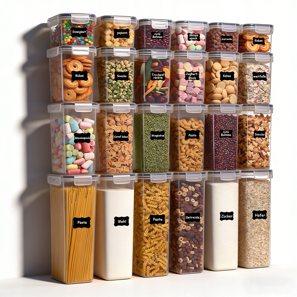 Krabičky Na Potraviny, Hermetické Skladovací Nádoby, 24 Kusů, Odolné