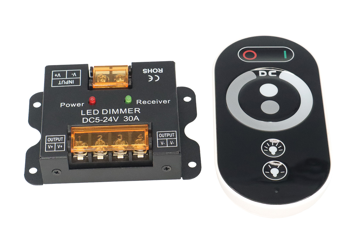 STEROWNIK ŚCIEMNIACZ LED RF RADIOWY MONO PILOT TOUCH 12V 24V 30A 360W MOCNY