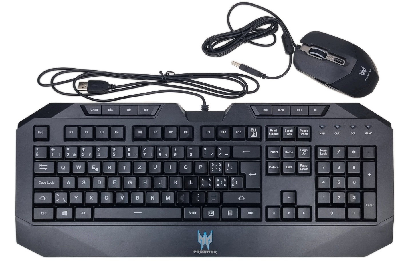 Nová Klávesnice A Myš Pro Počítač Acer Predator 3000 Usb Německá