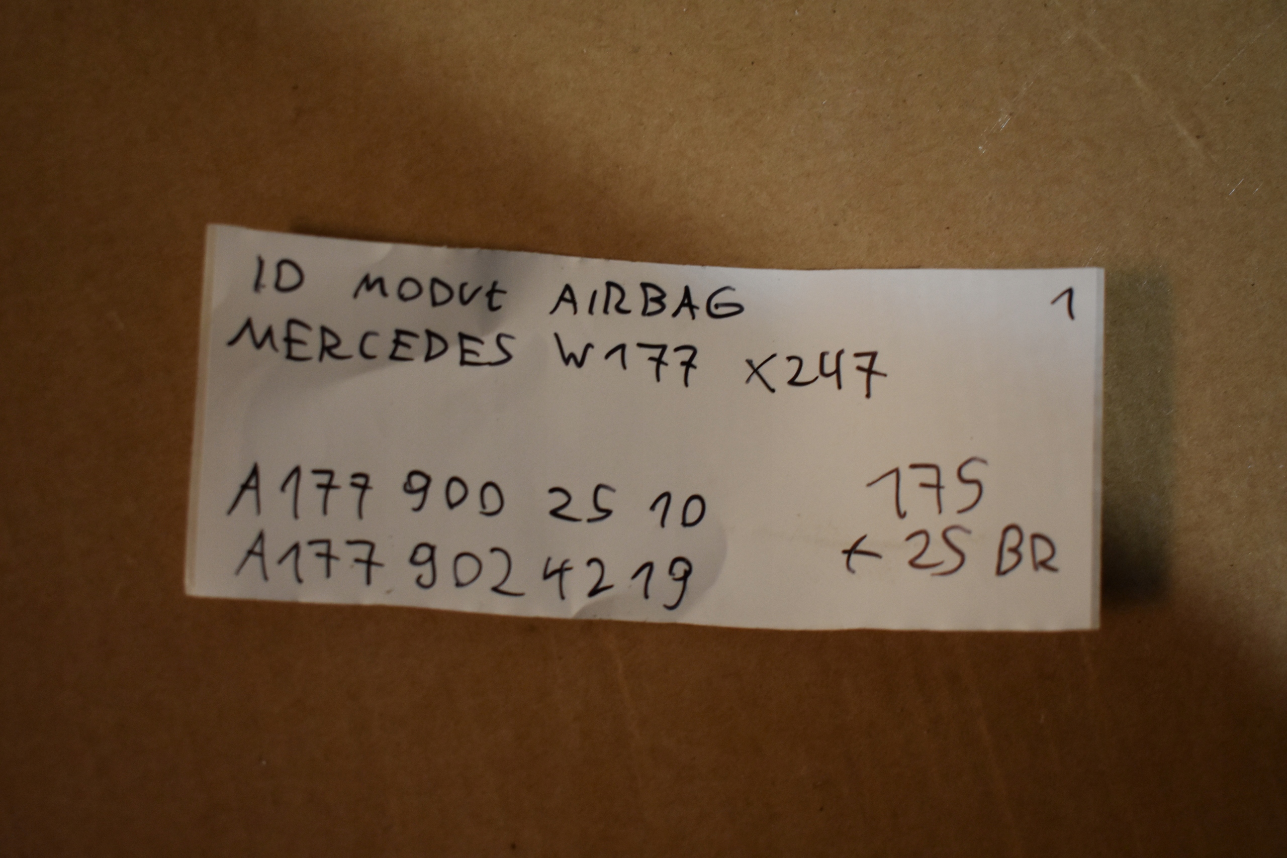 IDEALNY modulo airbag MERCEDES W177 X247 1