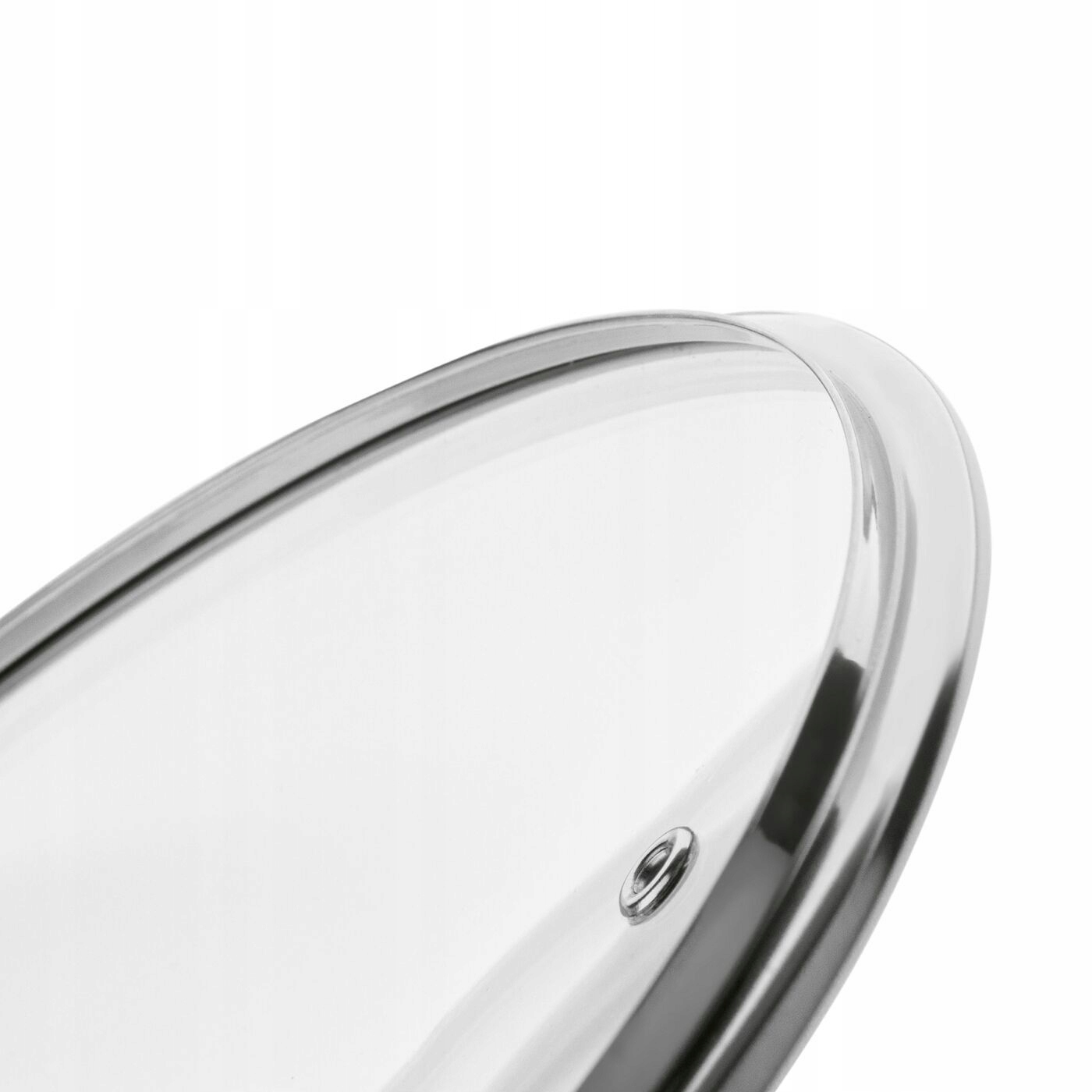 SZKLANA POKRYWKA UNIWERSALNA na garnek patelnię 24cm ODPOWIETRZNIK PARY Kolor przezroczysty srebrny