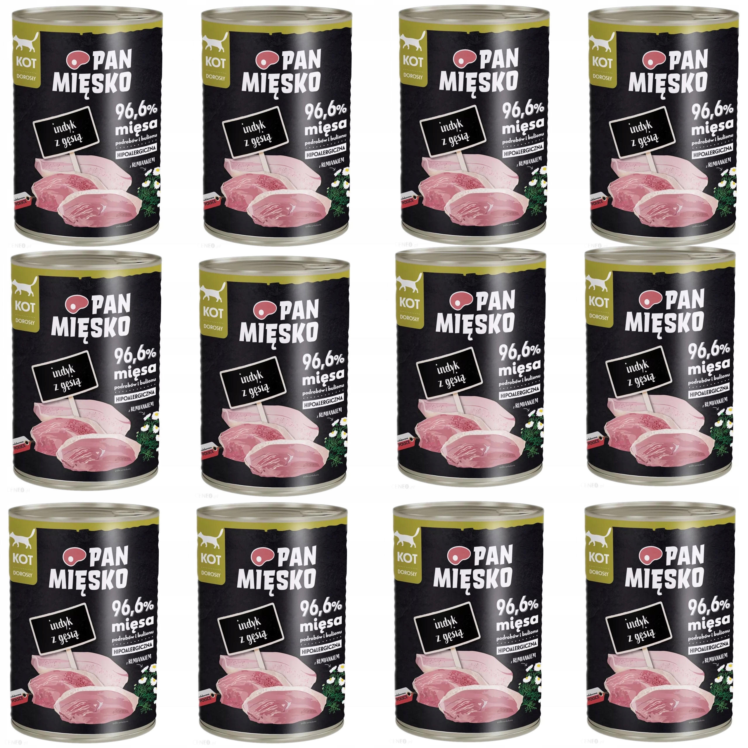 Karma mokra kota Pan Mięsko indyk z gęsią 12x400g