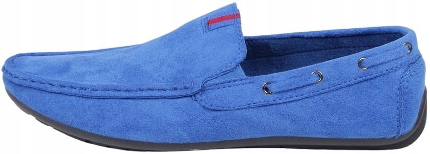 NIEBIESKIE BUTY MĘSKIE MOKASYNY PÓŁBUTY BUTY WSUWANE HAVER CHABROWE ZAMSZ Długość wkładki 27.2 cm