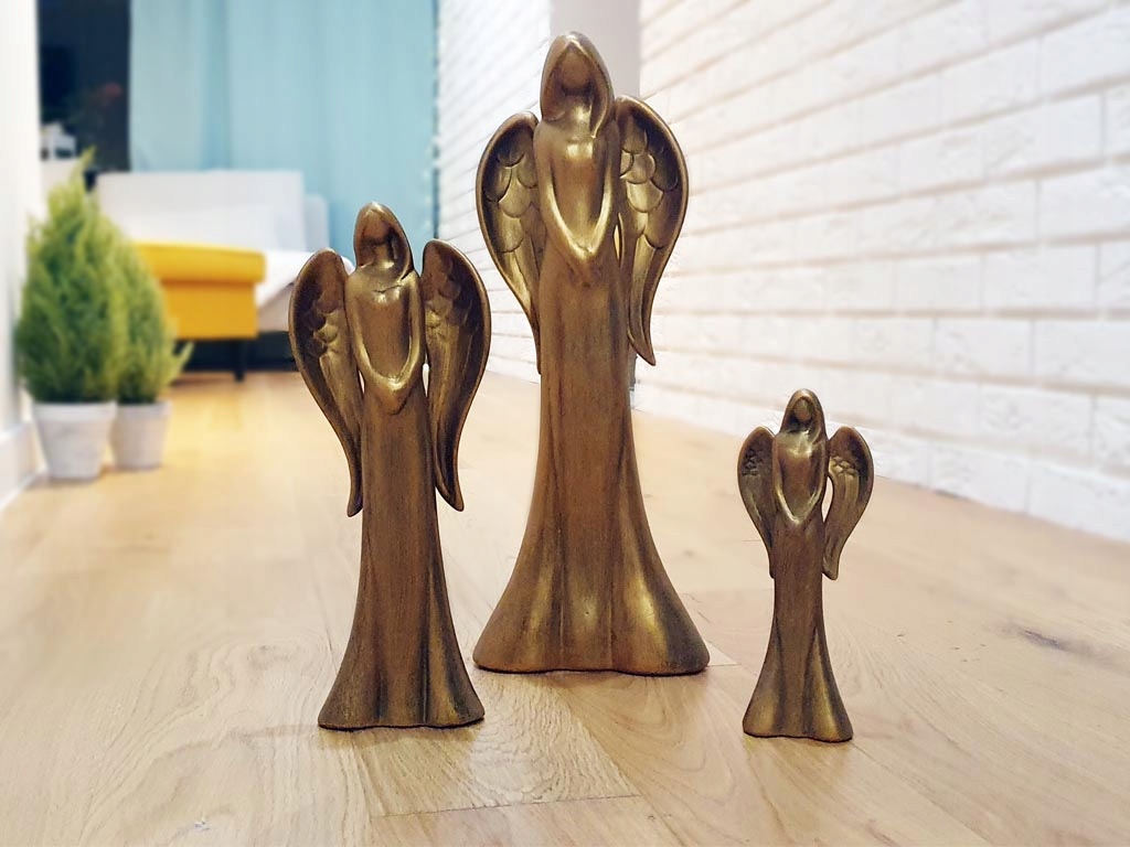 Ceramiczna figurka ANIOŁ Aniołek ZŁOTY 19cm S Kod producenta 24570