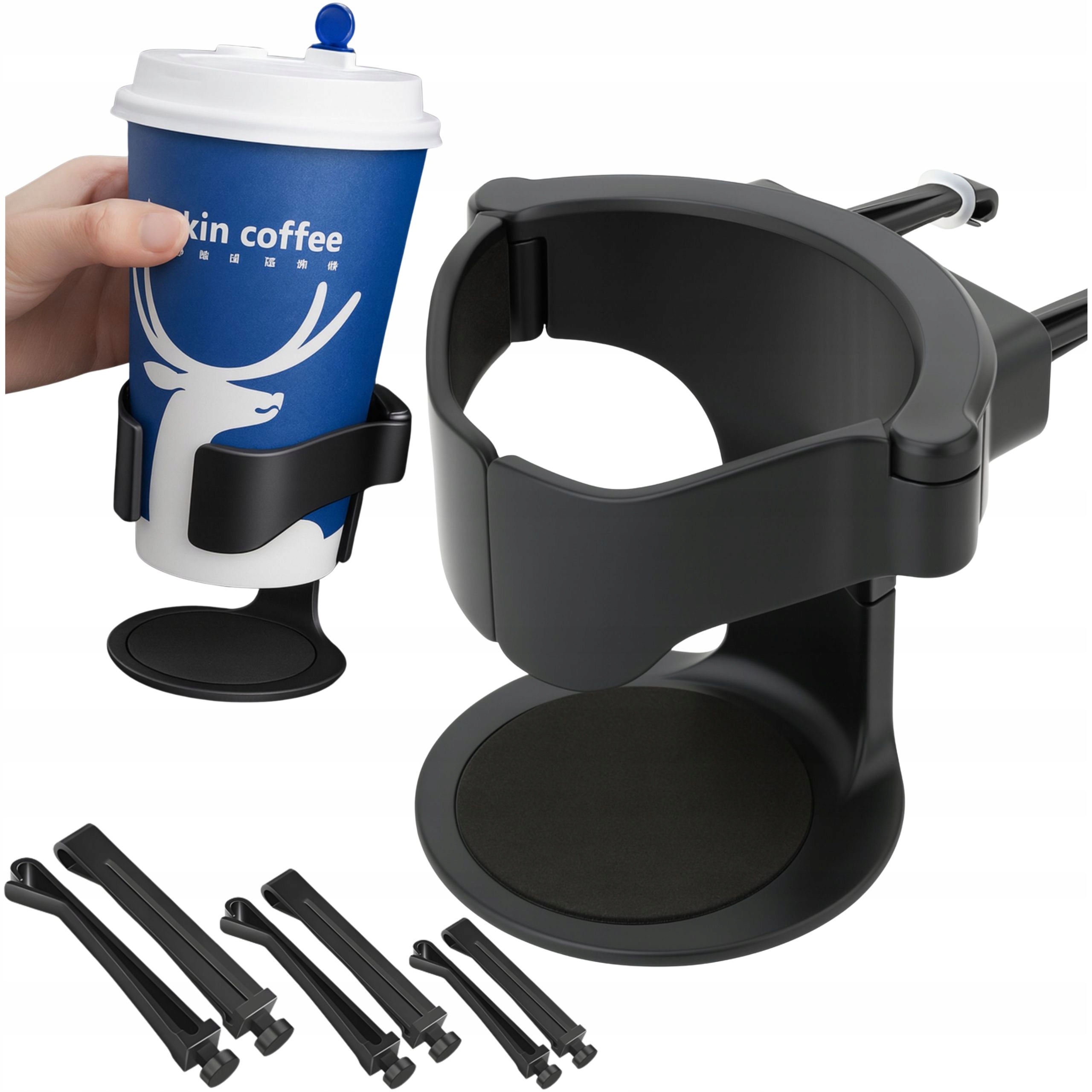 Uchwyt na napoje Uchwyt Samochodowy na kubek Kratkę Nawiewu czarny Abs