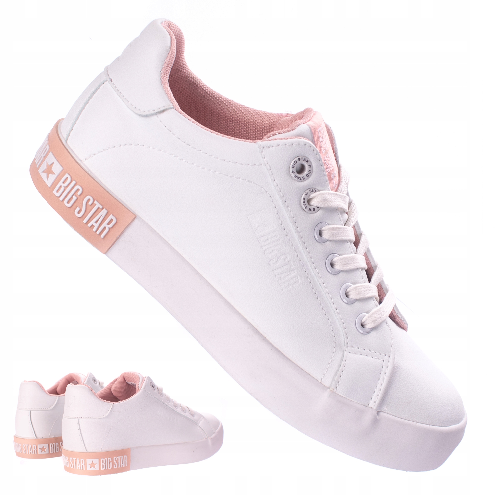 

Big Star białe trampki damskie Eko skóra sneakersy