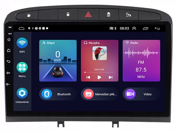 Rádio Gps Android Navigácia Bt Peugeot 308 408 Usb Wifi Carplay 4GB 64GB
