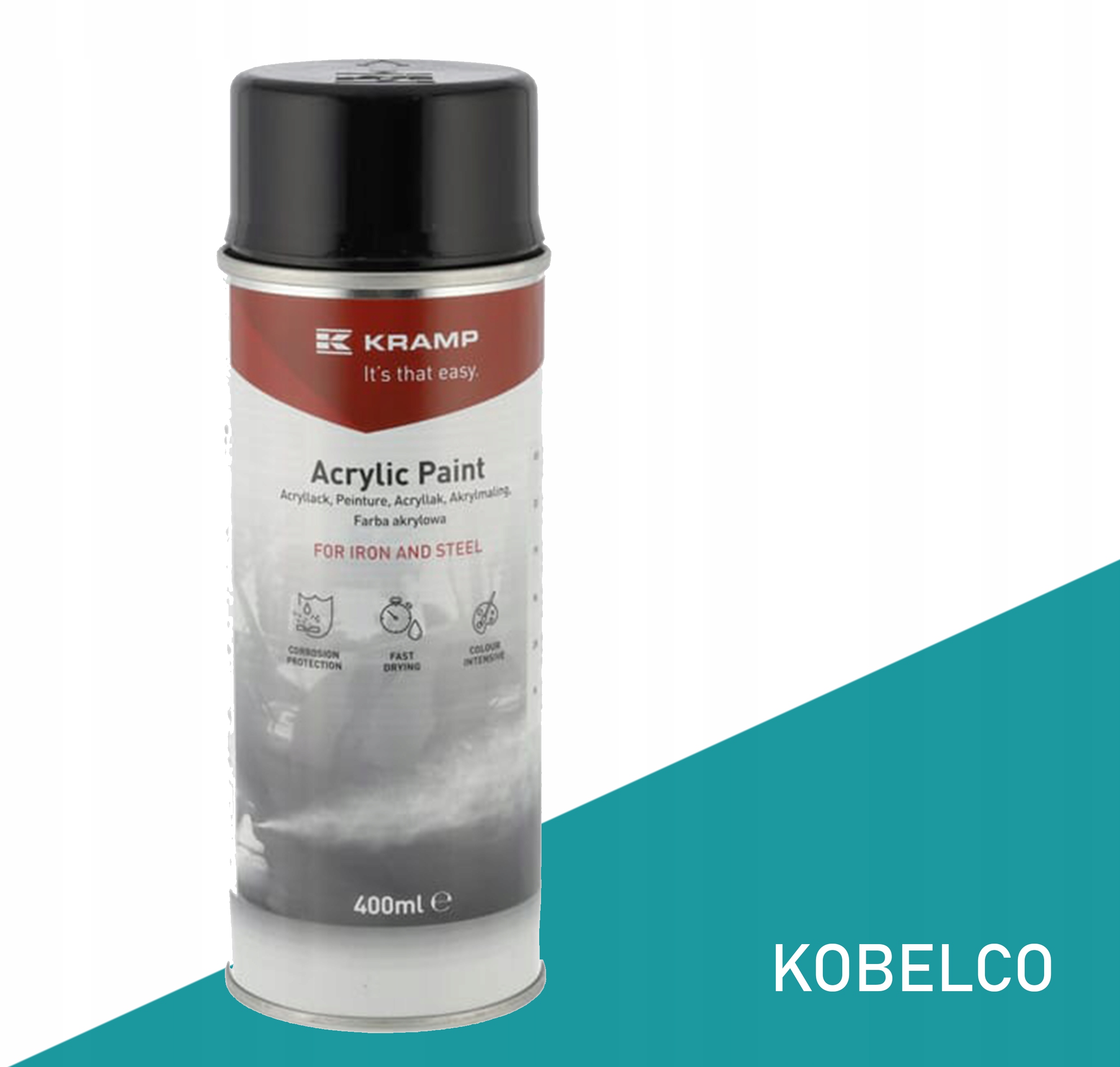 Lakier pasujący do maszyn Kobelco, turkusowy Ral 5235, 400 ml
