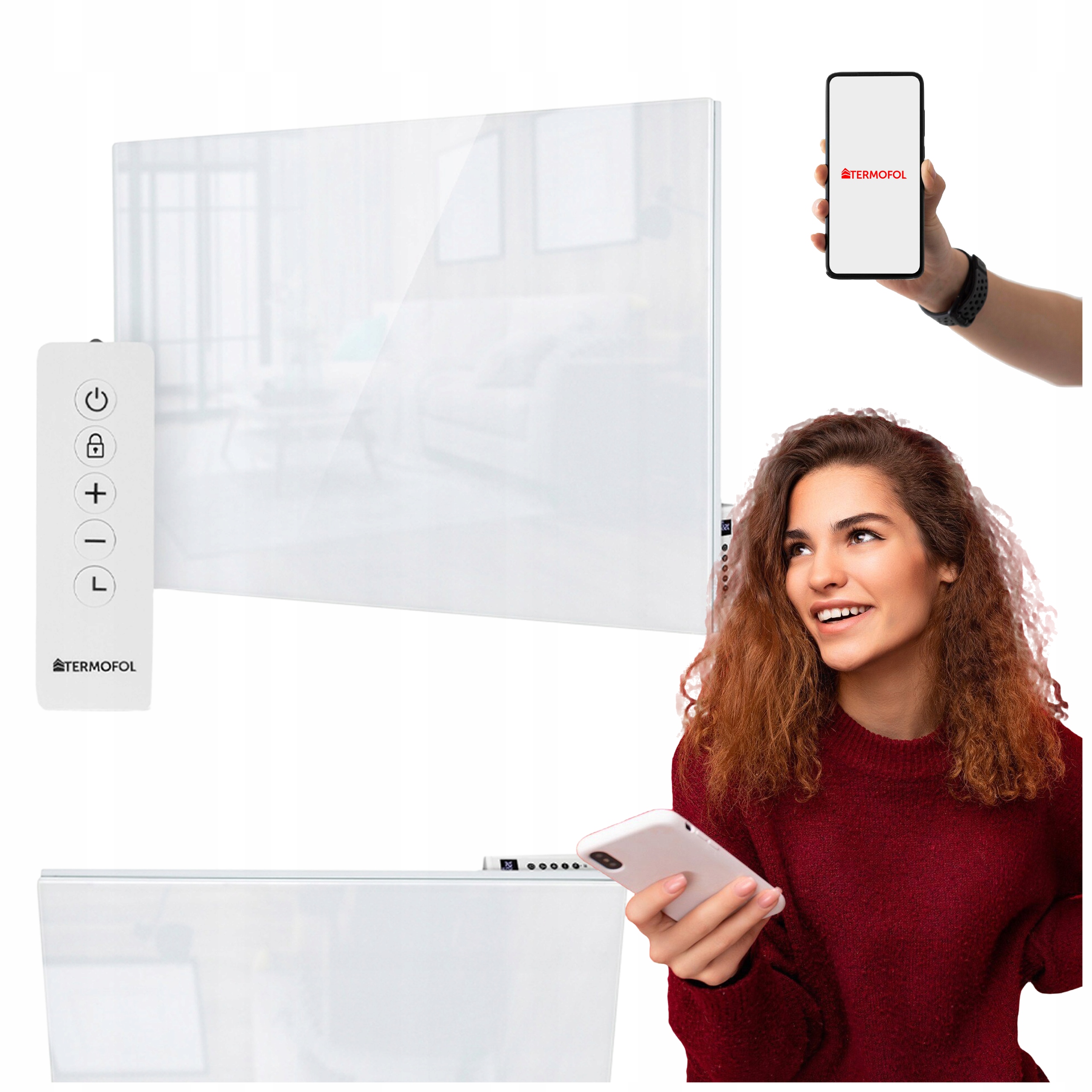 Sklenený Infračervený Vykurovací Panel Ovládaný Pomocou Aplikácie TF-GW500