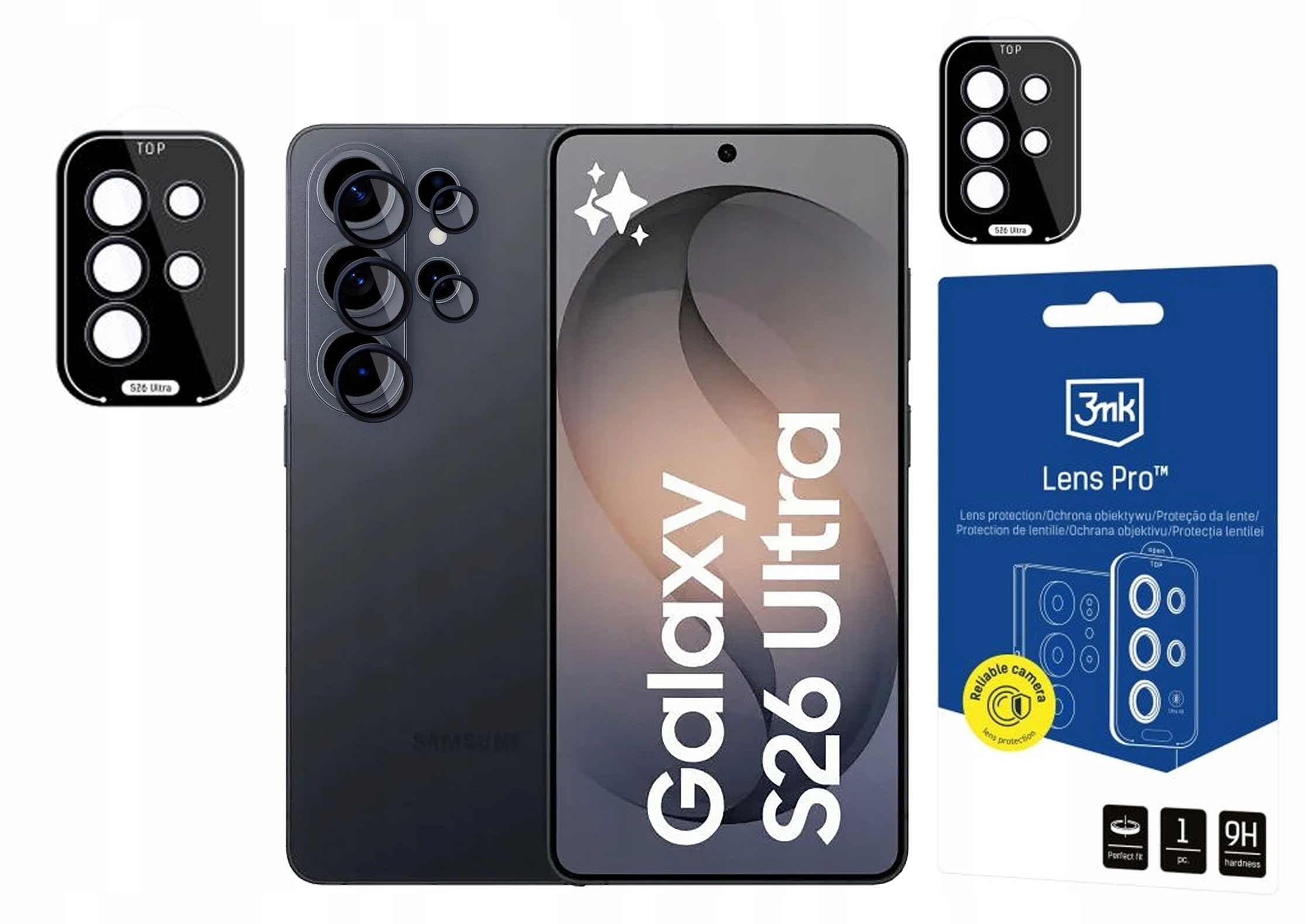 3mk Sklo Lens Pro Ochrana objektívu pre Samsung Galaxy S26 Ultra Čierna