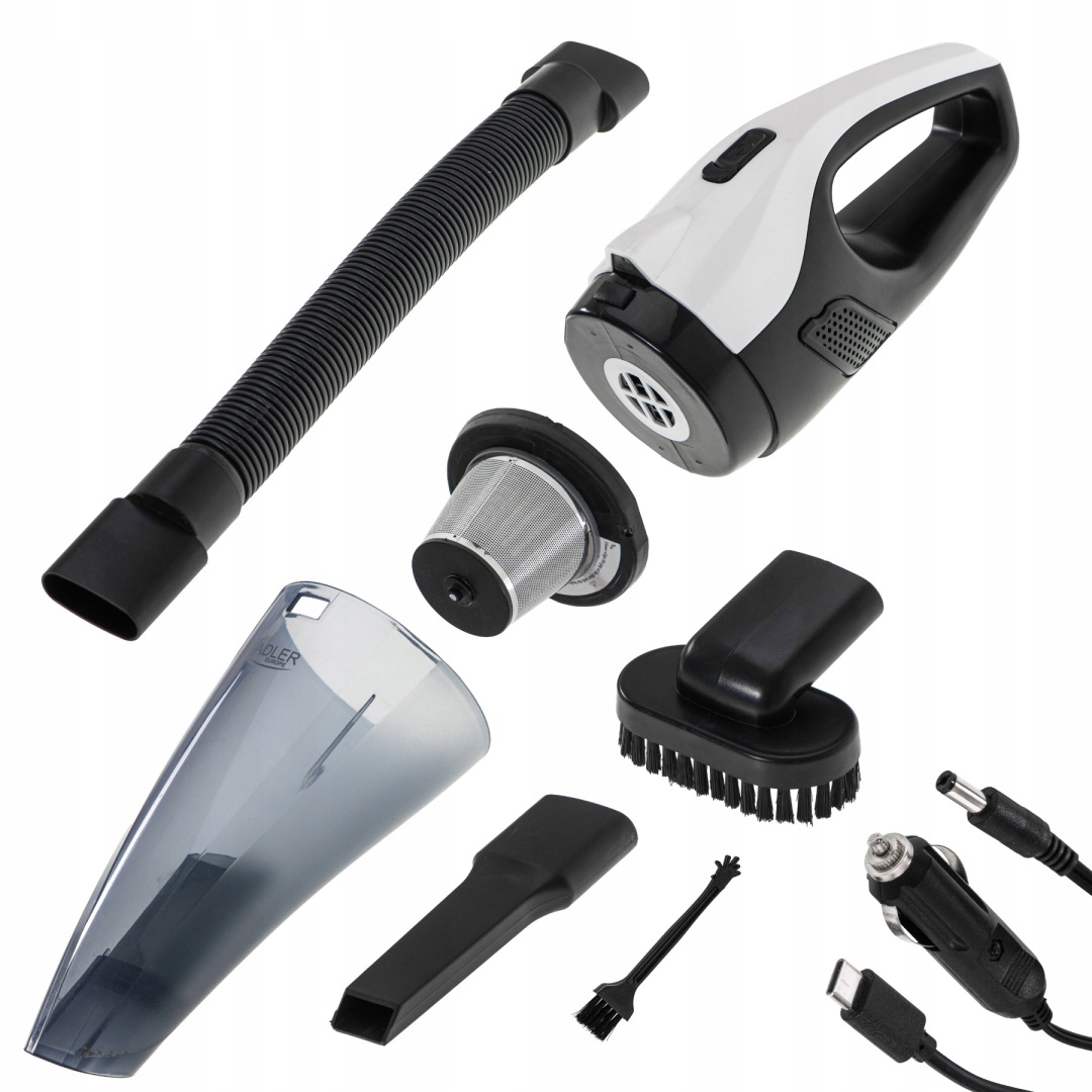 Odkurzacz Samochodowy AD 7059 - Mocny 5500Pa, USB C / 12V, LED