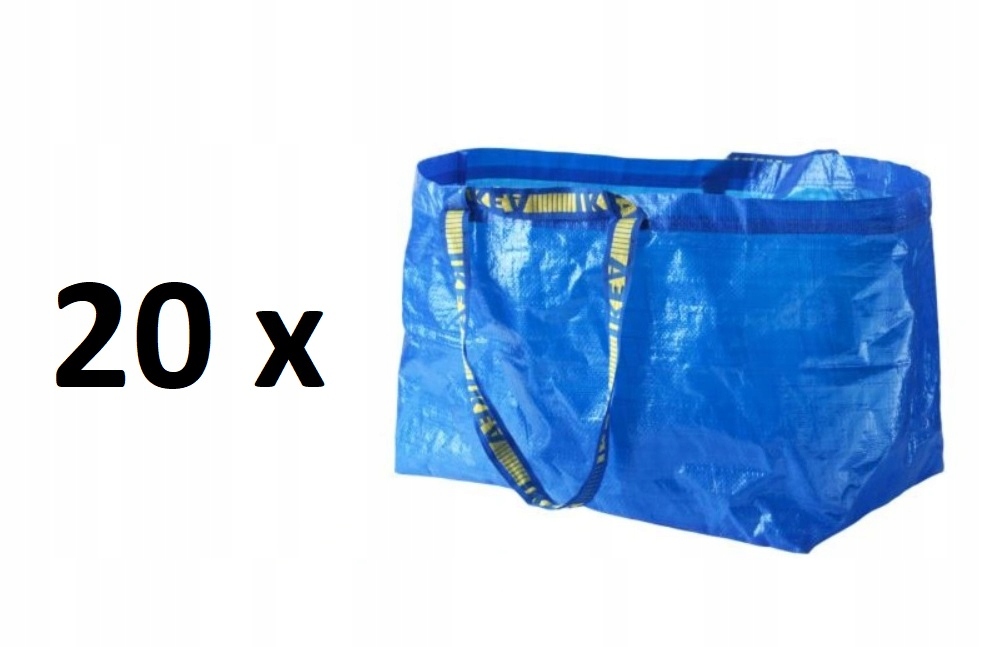 

Ikea Frakta torba 71L zakupy pranie basen 20 szt.