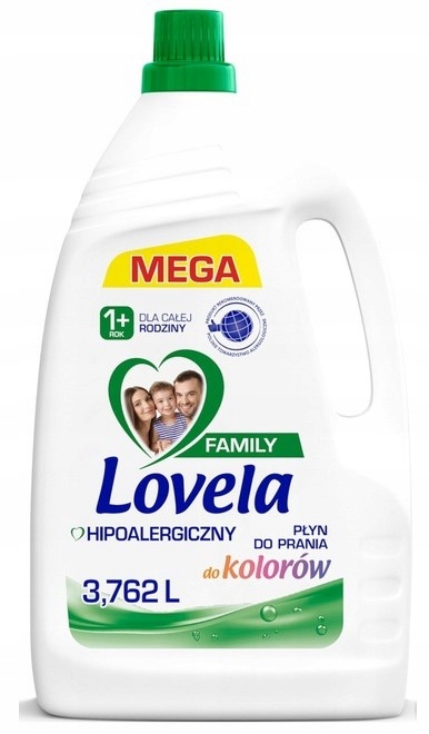 Levně Lovela Family Hypoalergenní tekutý prací prostředek na barvu 3,762 l