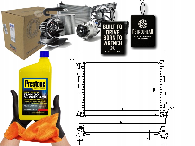 Chladič Motoru Ford Fiesta V Fusion Mazda 2 1.2 #Petrolhead Pro+ Kit5