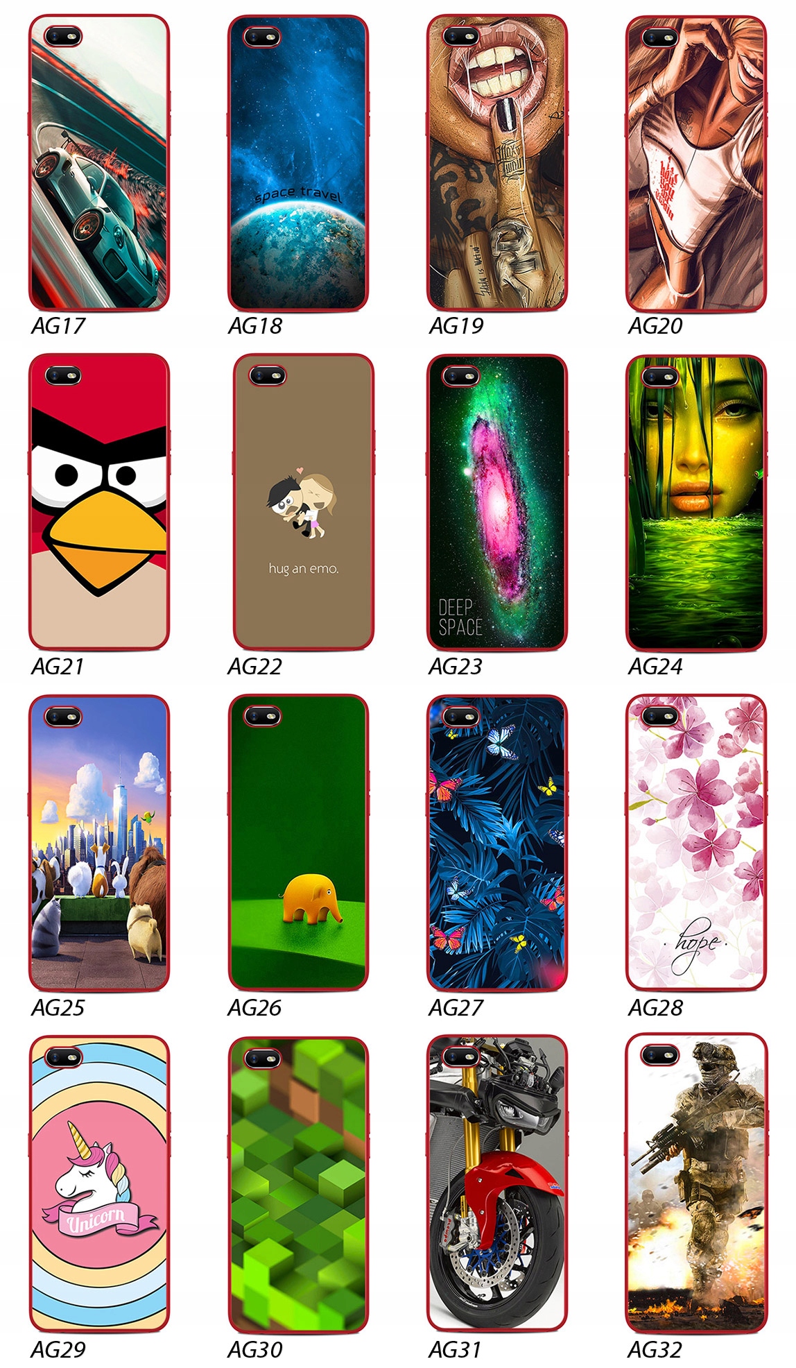 ETUI PLECKI FOTO Case OBUDOWA Pokrowiec JAKOŚĆ WZORY SZKŁO 9H do Oppo A1K Marka Inna