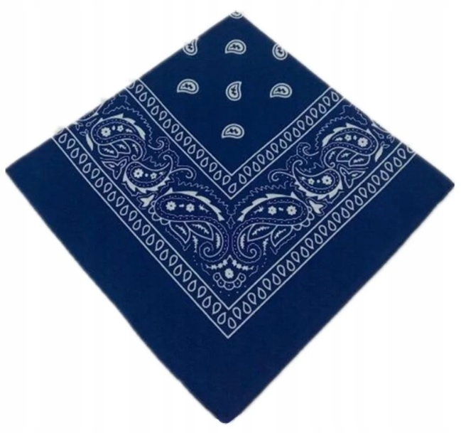 CHUSTKA BANDAMKA CHUSTA BANDANA APASZKA GRANATOWA