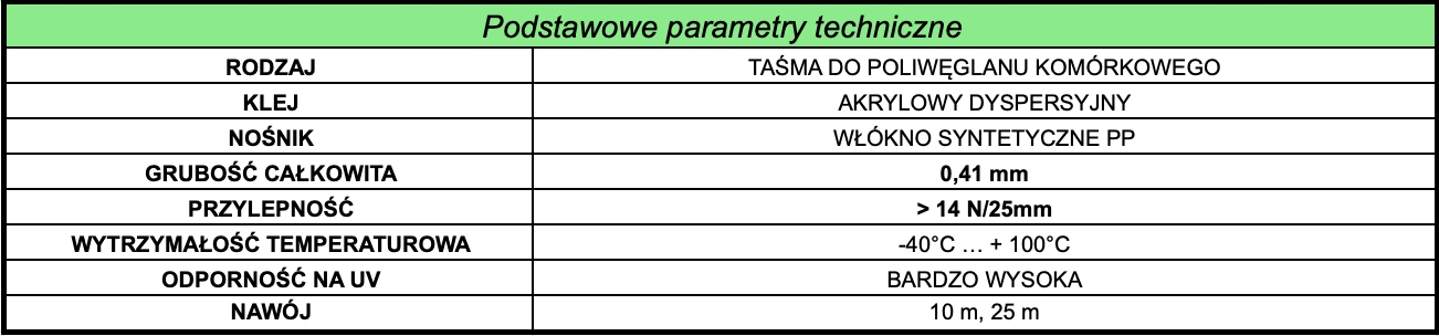 Taśma nieprzepuszczająca pełna 38 mm (10m.b.) Marka Epat