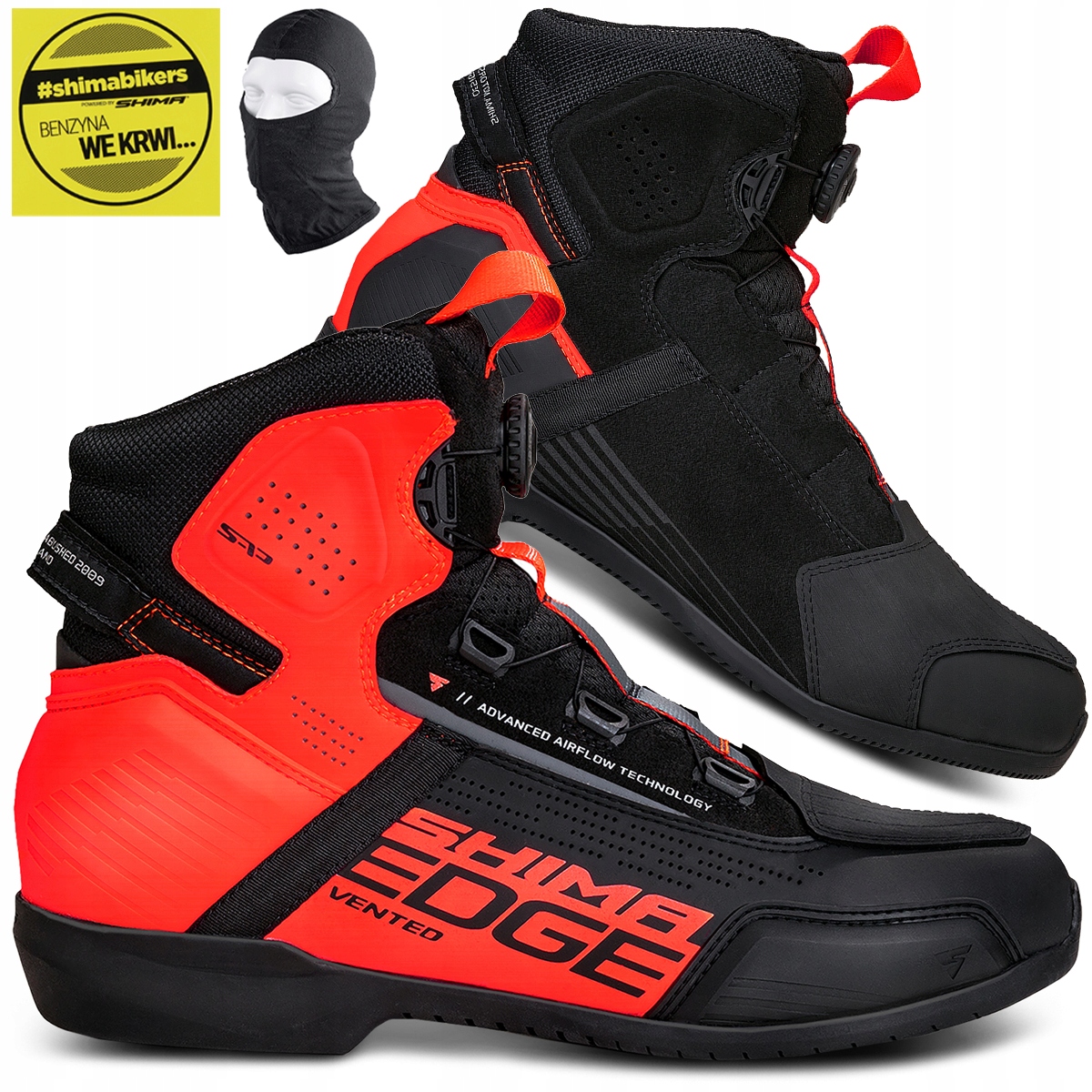BUTY MOTOCYKLOWE | SHIMA EDGE VENT | KRÓTKIE MĘSKIE WENTYLOWANE + GRATISY