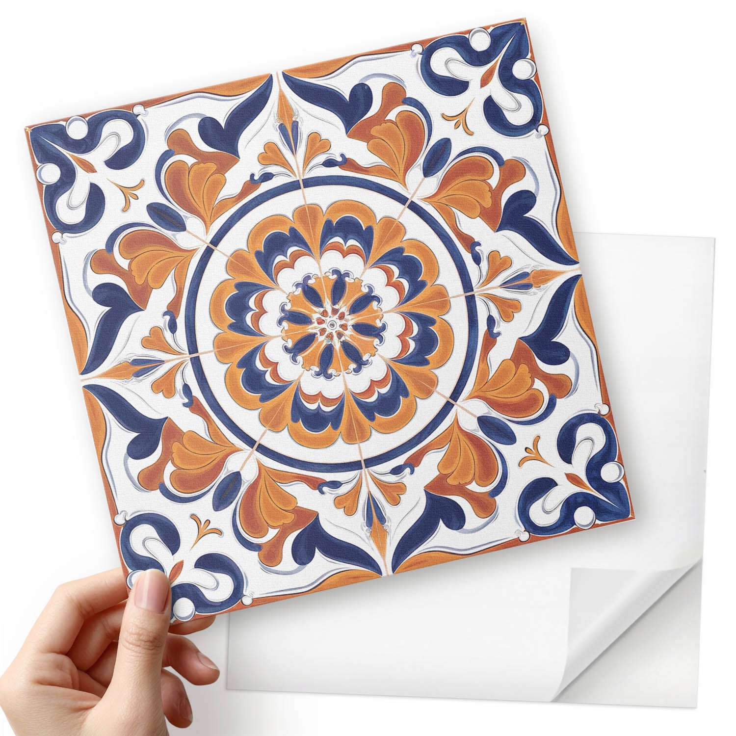 Sada vinylových podlahových dlaždic Kulatý květinový design 20x20x20 cm