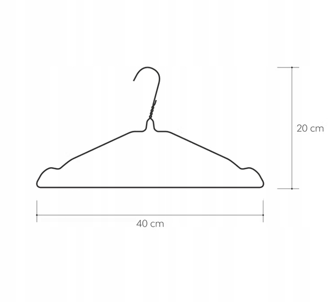 WIESZAKI Z DRUTU DRUCIANY 2,5 mm Z METALU 100SZT