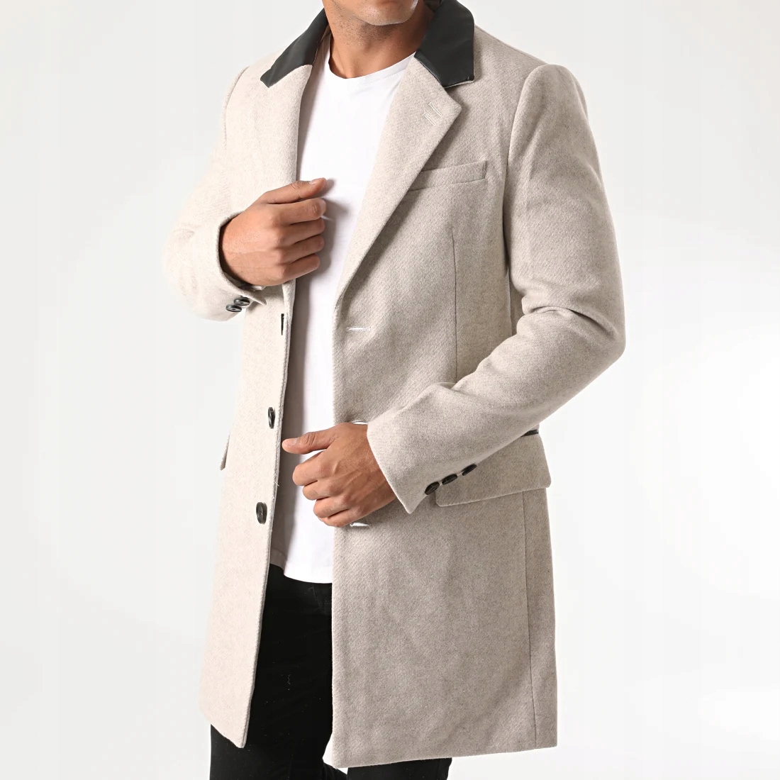 Pánský přechodový zimní kabát Elegantní Casual