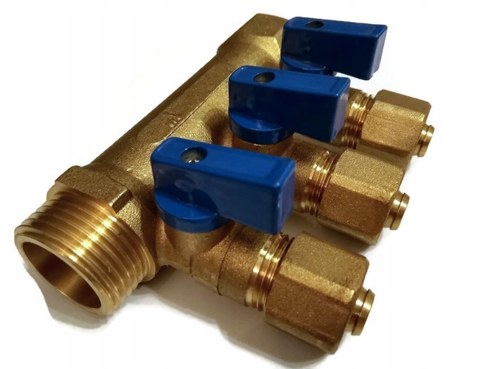 

Rozdzielacz Pex 1''x16mm x 3 Sekcje Do Zimnej Wody