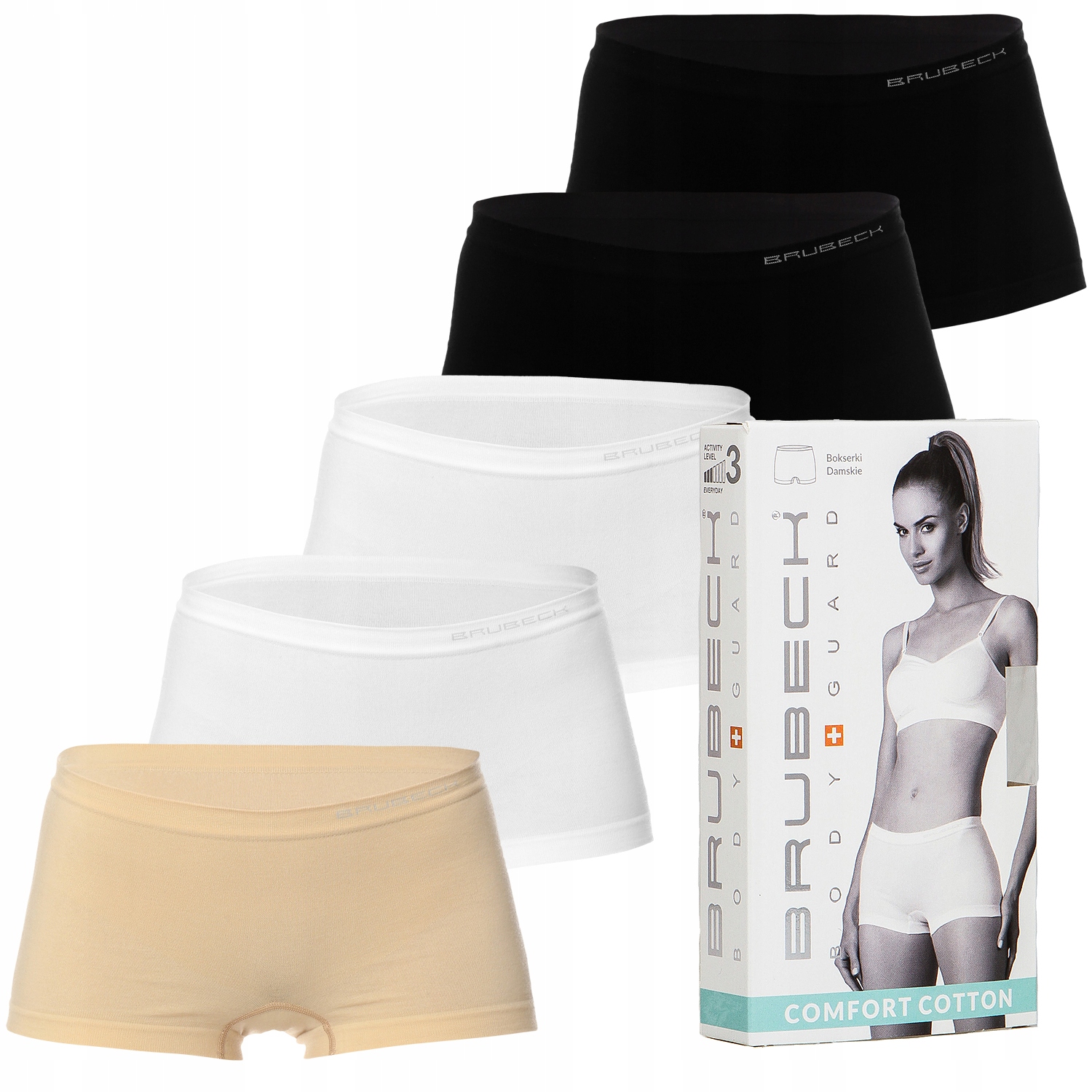 

Bezszwowe Bokserki 5szt Brubeck Cotton S BH00