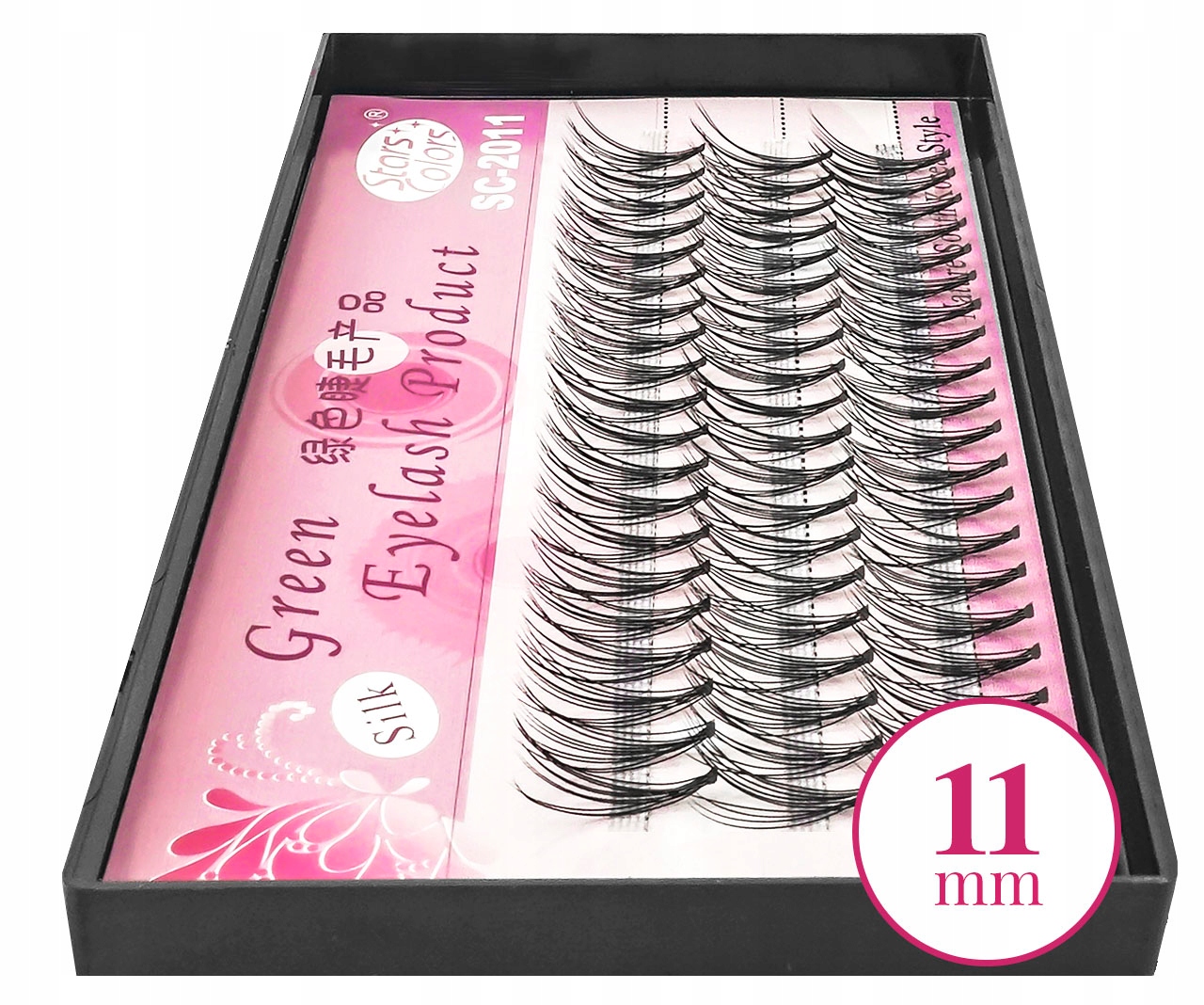 KĘPKI RZĘSY JEDWABNE NATURALNE 11 mm