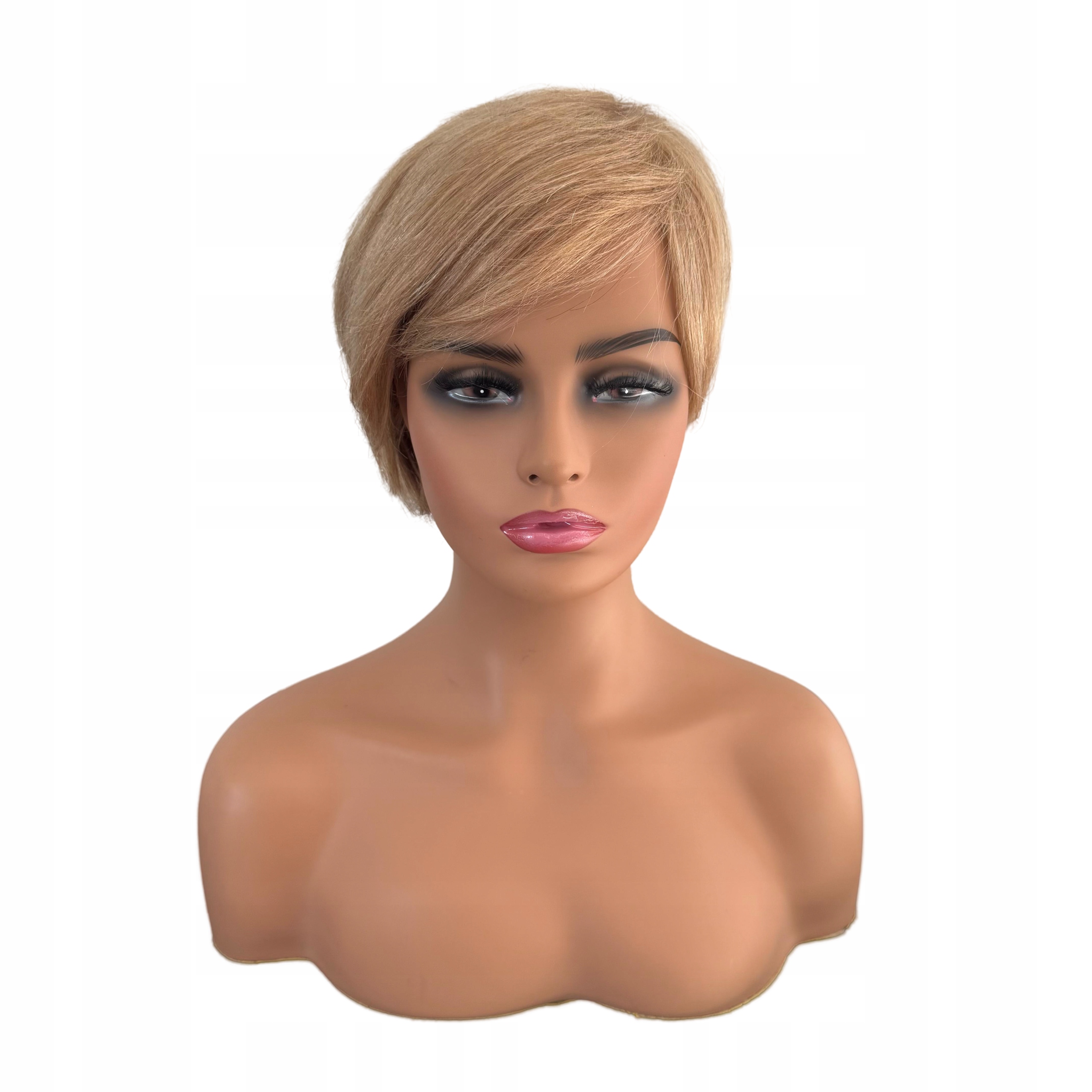 Přírodní paruka Blond bob bez odrostu, přírodní, krátká čepička Bonus