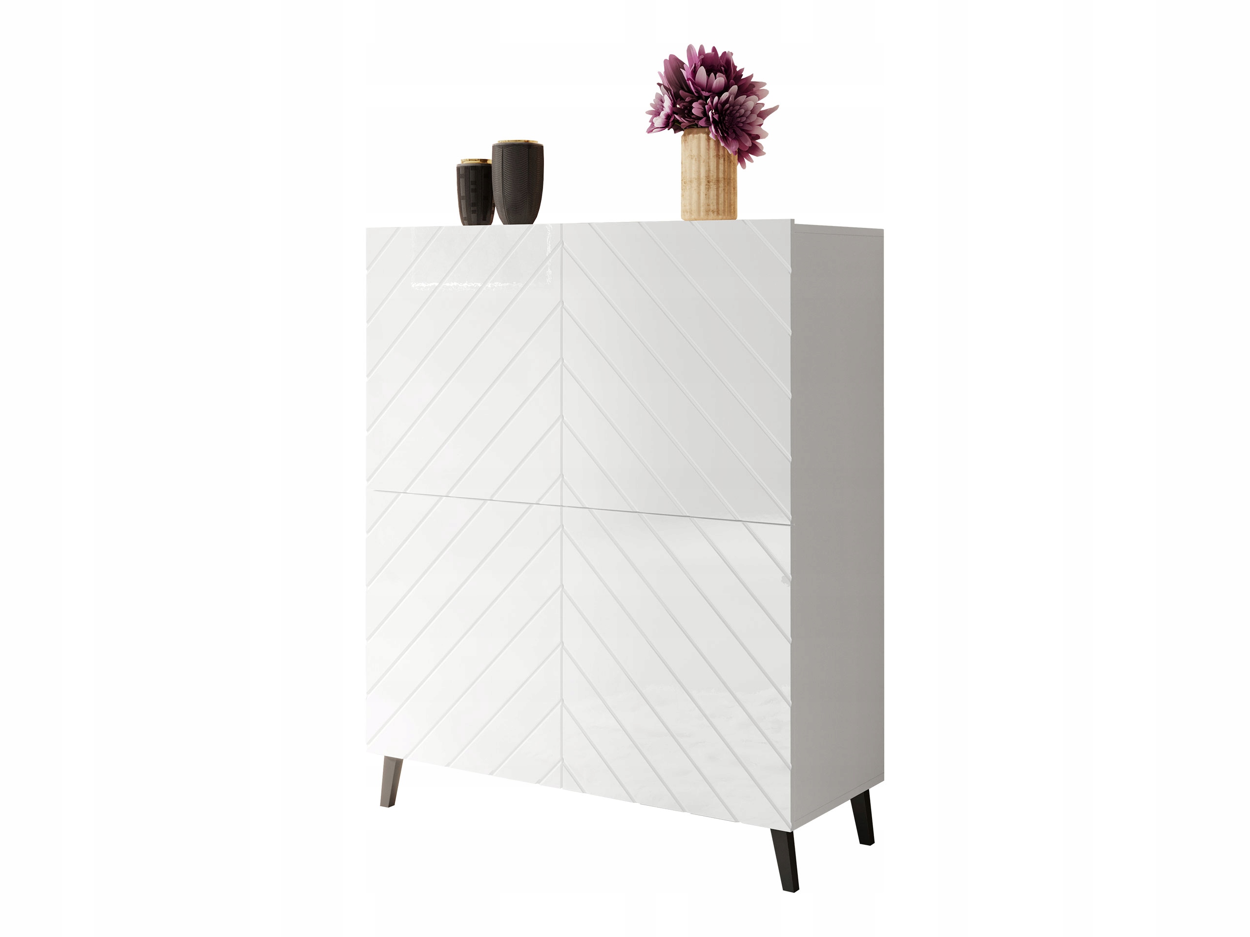 

biała Komoda do salonu Abeto 100 szafka z półkami