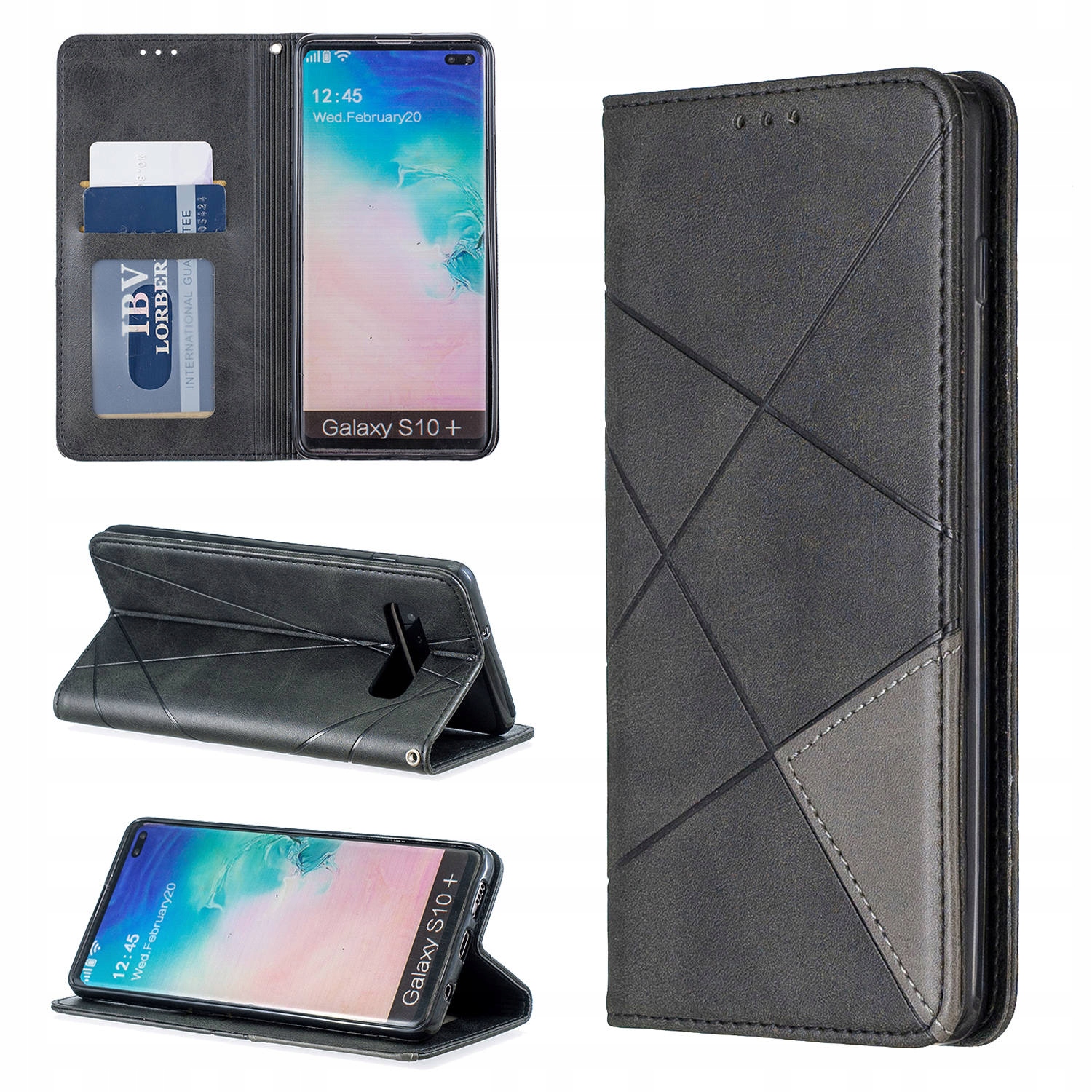 

Etui ze skóry pokrowiec magnet do Galaxy S10+ Plus