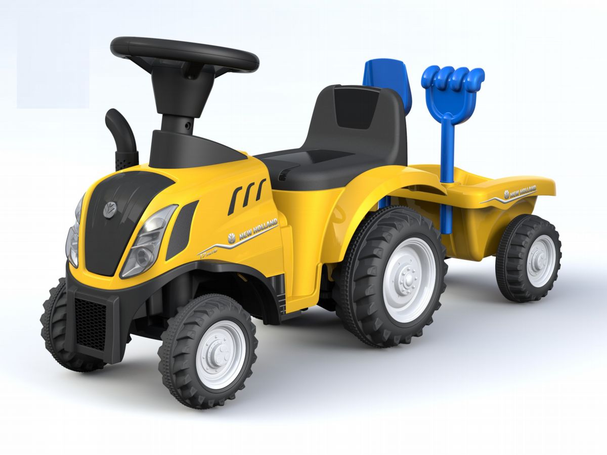 

Jeździk Pchacz Traktor Z Przyczepką New Holland