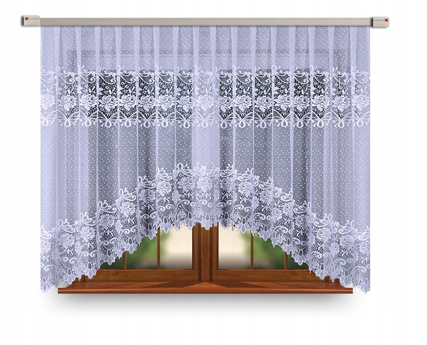 FIRANKA GOTOWA ŻAKARDOWA 17480 ŁUK 160X400 FIRANA