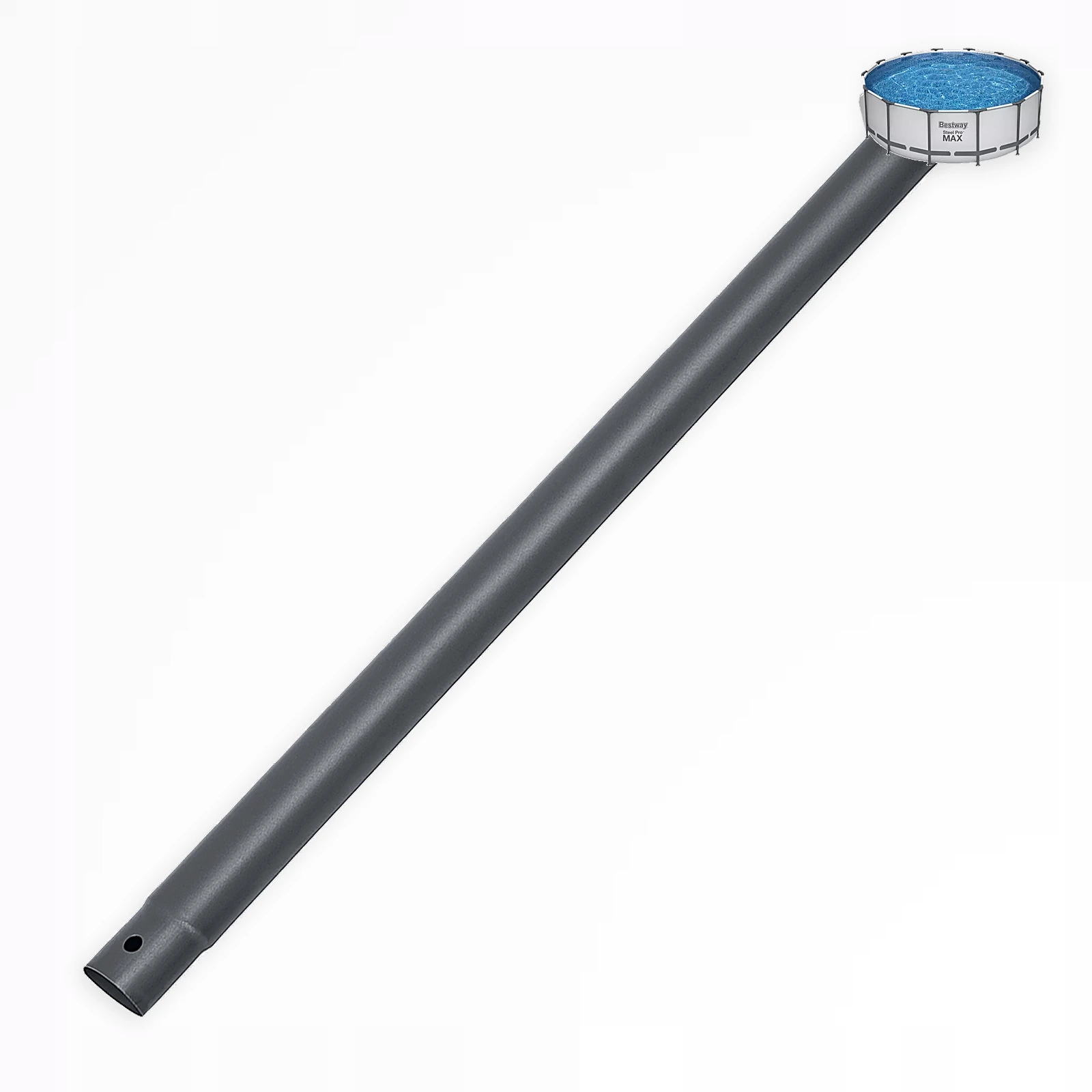 Šedá horizontální trubka do bazénu Bestway kulatý 5612X Steel Pro